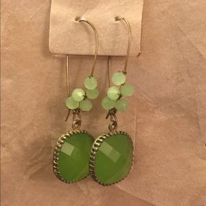 *Clearance* Anthropologie Green Drop Earrings